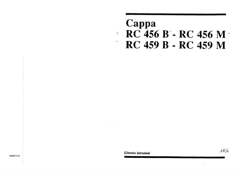 Page n°1 - Manuel utilisateur Rex RC459M