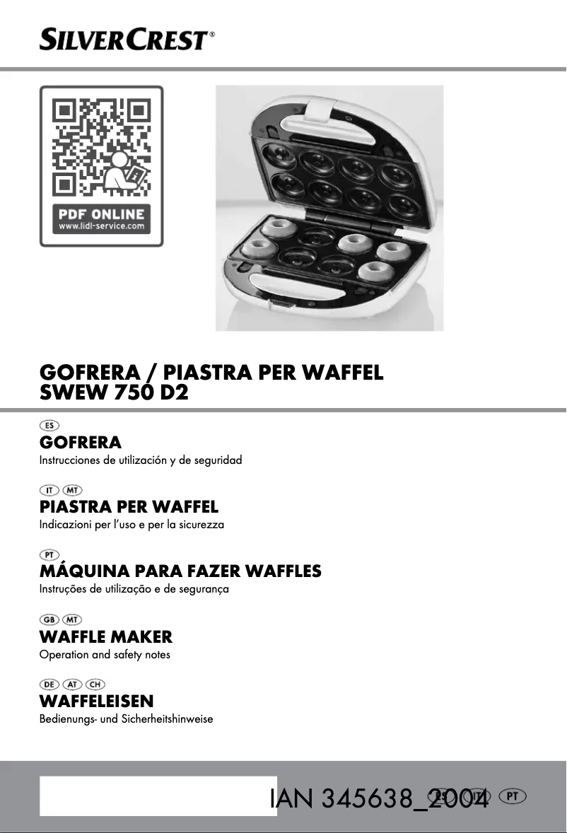 Page n°1 - Manuel utilisateur SilverCrest SWEW 750 D2