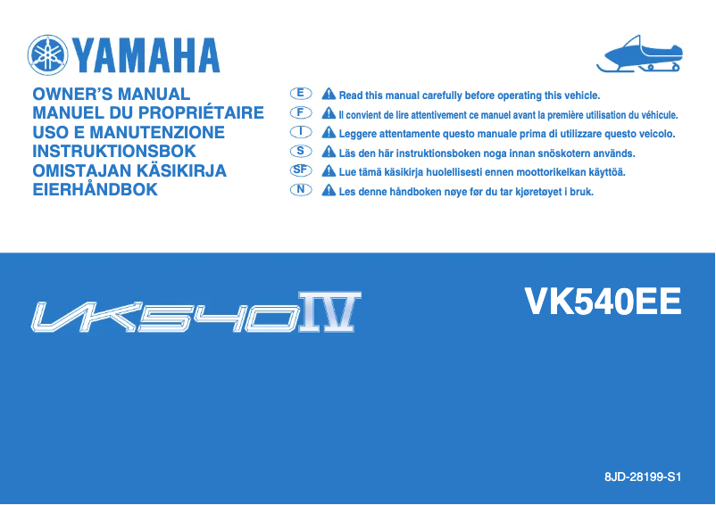 Page n°1 - Manuel utilisateur Yamaha VK540-IV (2014)