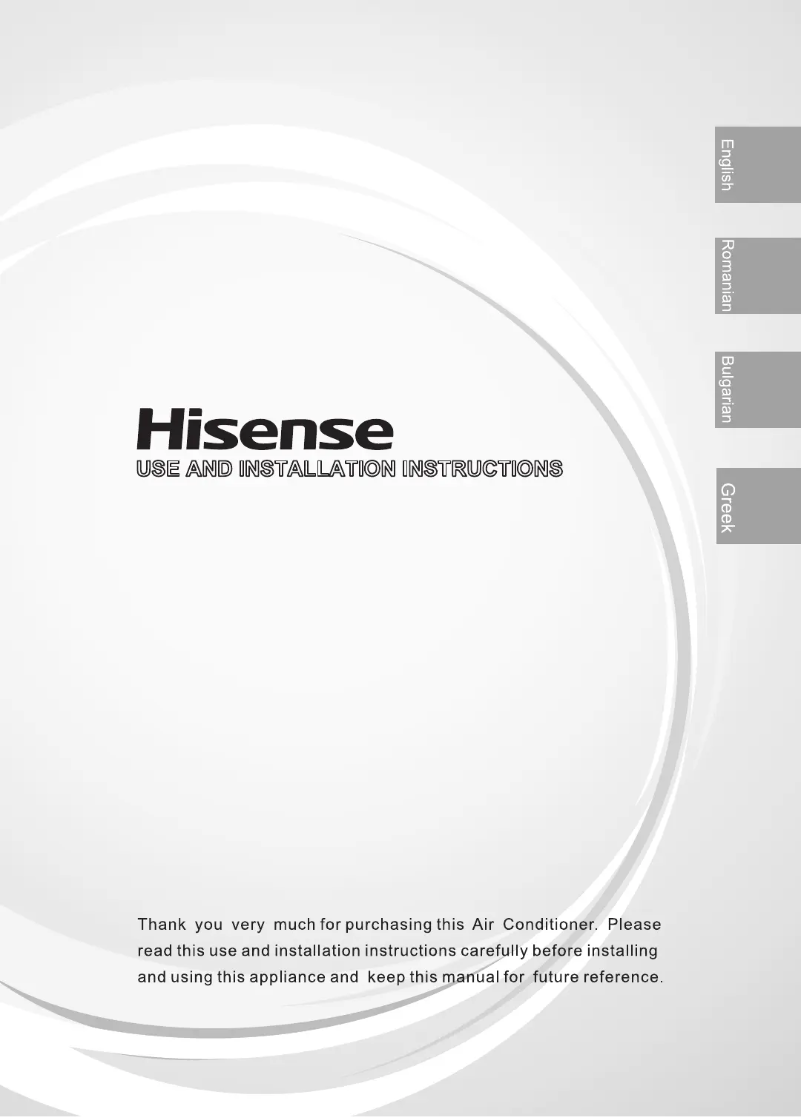 Page 1 de la notice Guide d'installation Hisense CF70BT1FG