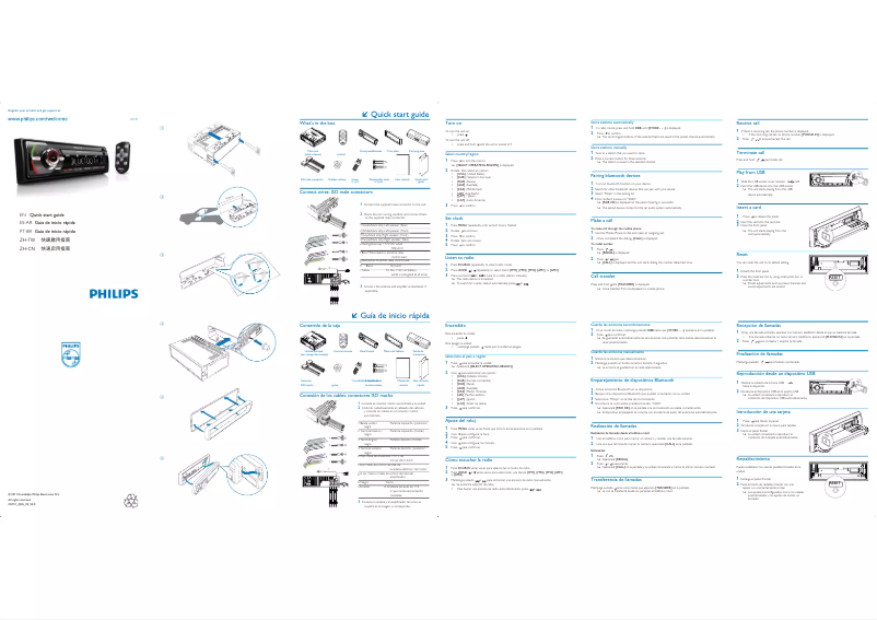 Página 1 del manual Guía de inicio rápido Philips CarStudio CE151