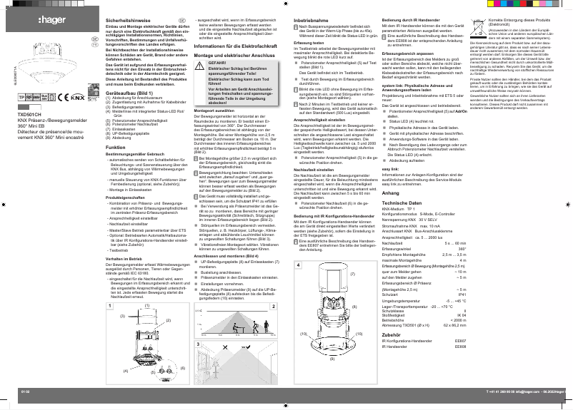 Image de la première page du manuel de l'appareil TXD501CH