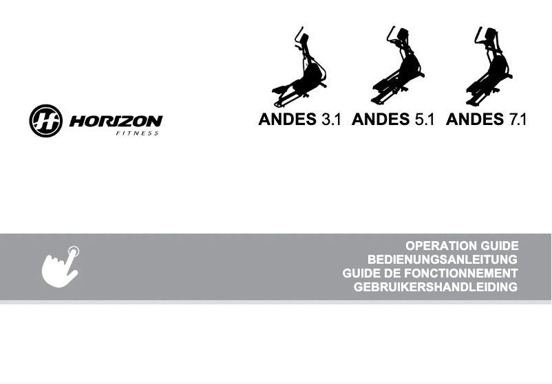 Page n°1 - Manuel utilisateur Horizon Fitness Andes 3.1