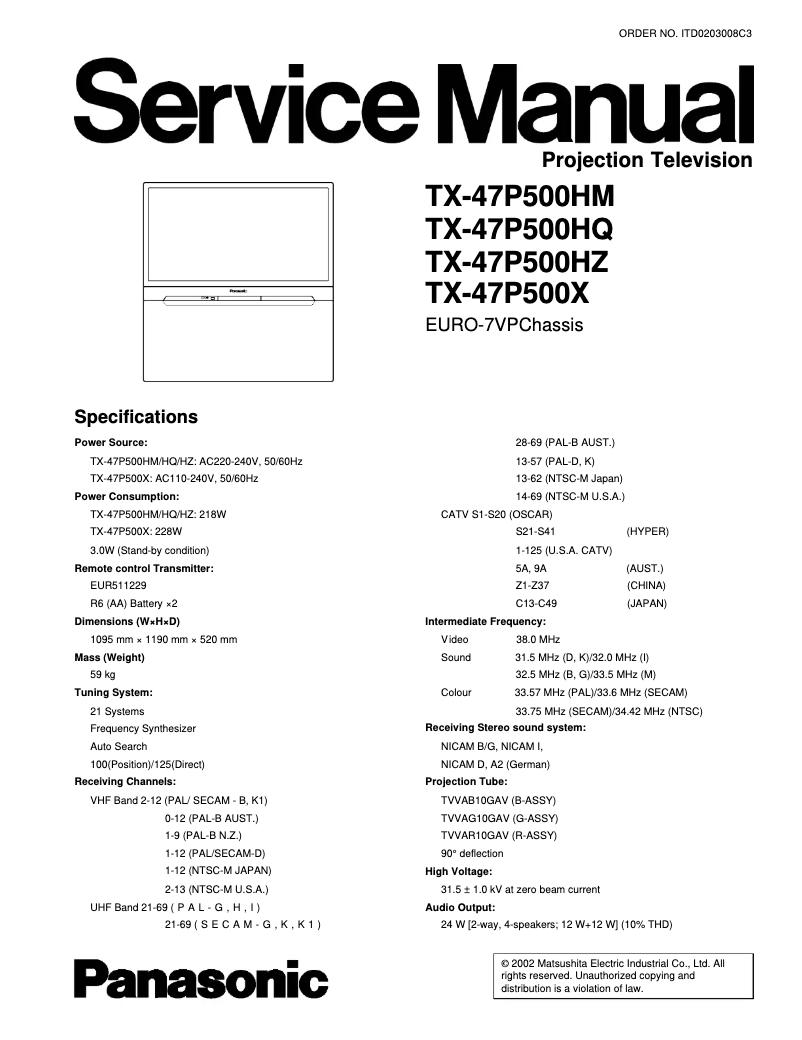 Página 1 del manual Manual de usuario Panasonic TX-47P500H