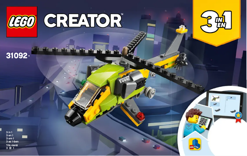 Page 1 de la notice Manuel utilisateur Lego Creator 31092