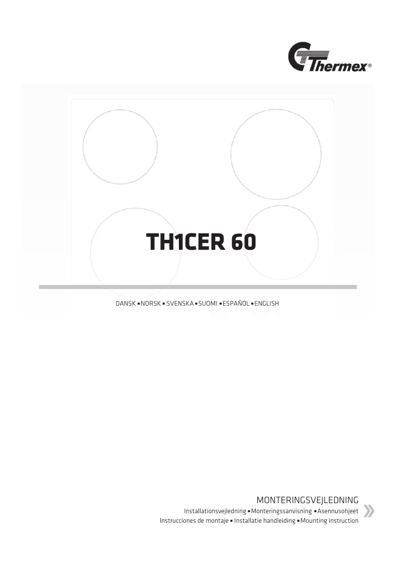 Page n°1 - Instructions / montage Thermex TH1CER 60