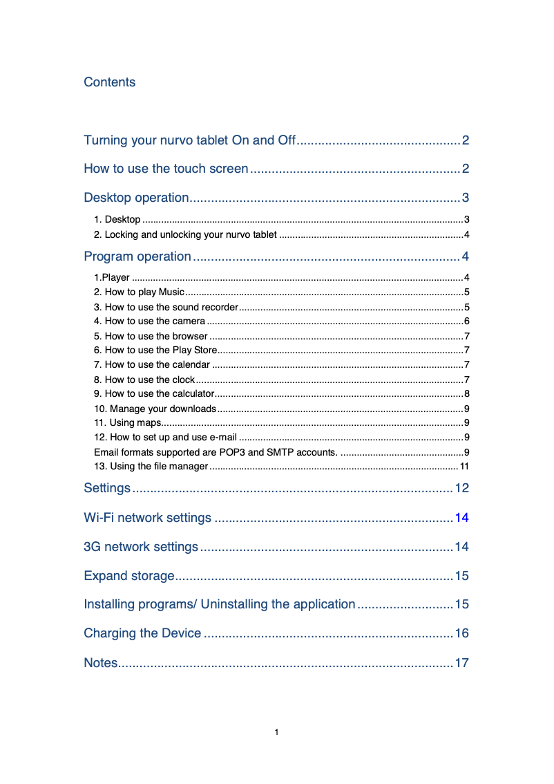 Image de la première page du manuel de l'appareil Budget 10"