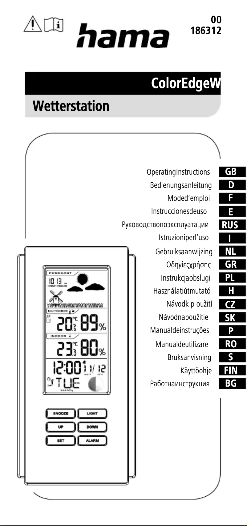 Page 1 de la notice Manuel utilisateur Hama Color Edge
