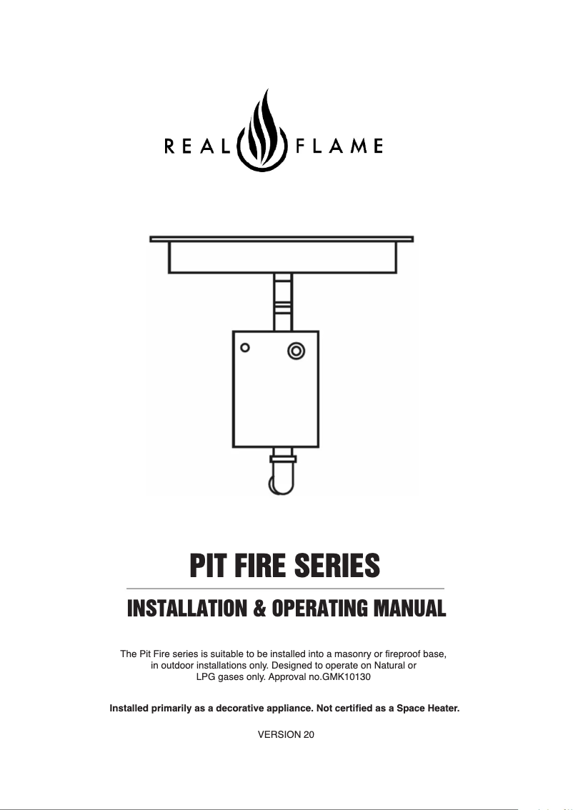 Page 1 de la notice Manuel utilisateur Real Flame Pit Fire 600