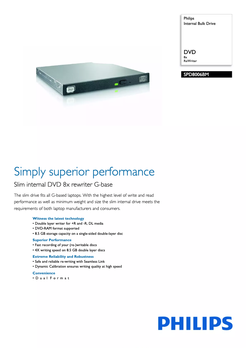 Image de la première page du manuel de l'appareil SPD8006BM