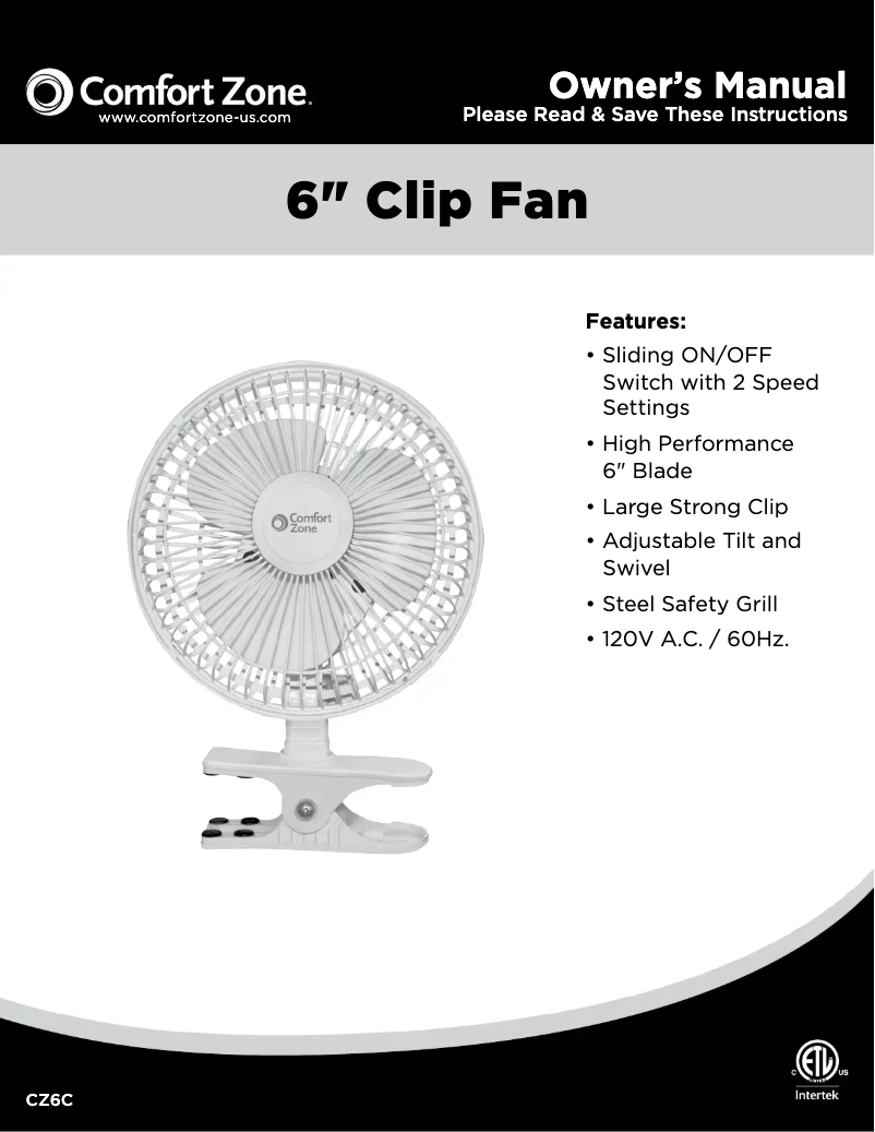 Image de la première page du manuel de l'appareil CZ6C