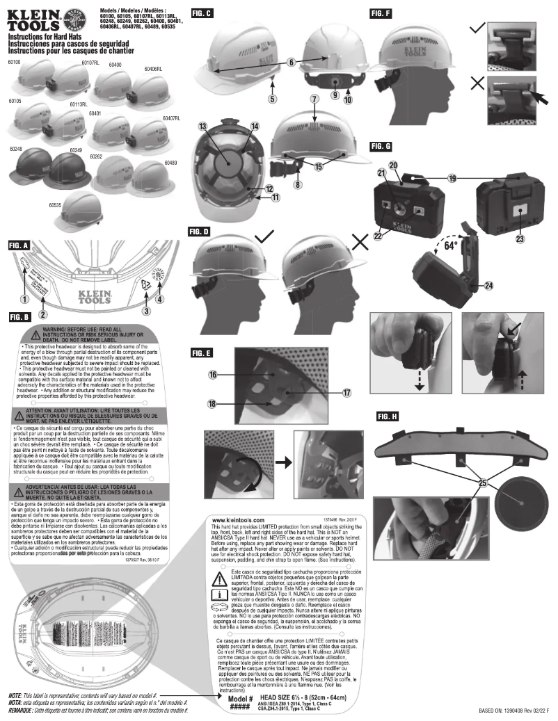 Page n°1 - Manuel utilisateur Klein Tools 60400
