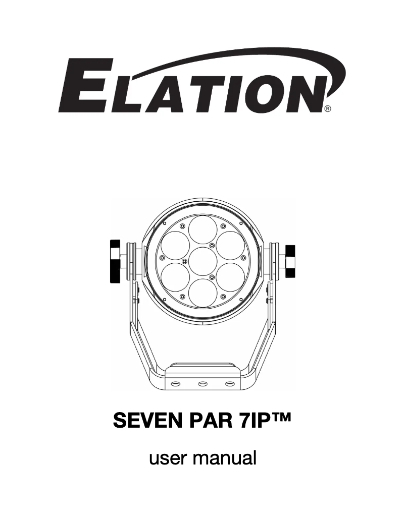 Page 1 de la notice Manuel utilisateur Elation Seven Par 7IP