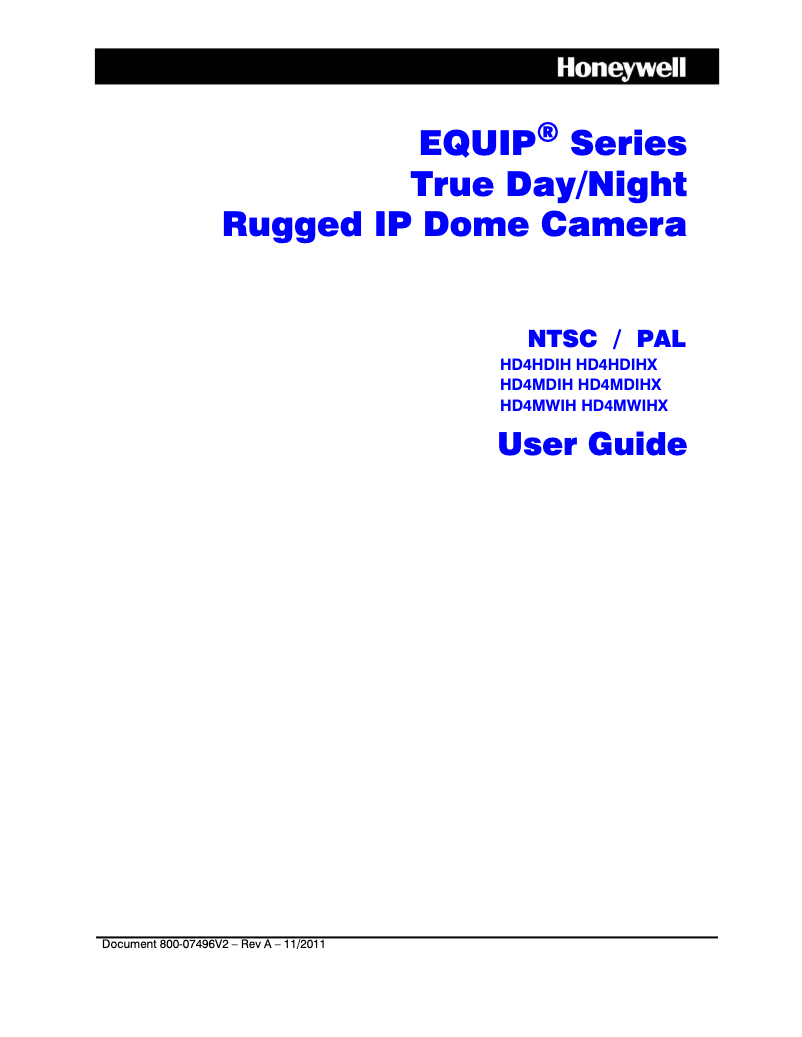 Image de la première page du manuel de l'appareil Equip HD4HDIH