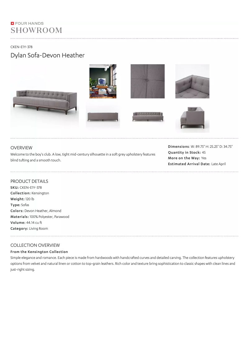 Page 1 de la notice Manuel utilisateur Four Hands CKEN-E1Y-378