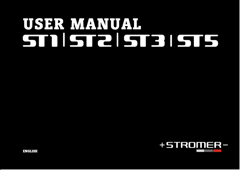 Page 1 de la notice Manuel utilisateur Stromer ST3