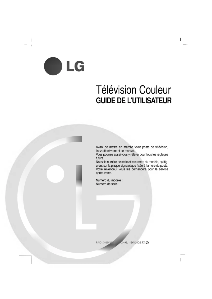 Page 1 de la notice Manuel utilisateur LG CT-14D15M
