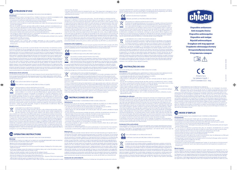 Page 1 de la notice Manuel utilisateur Chicco Anti-mug