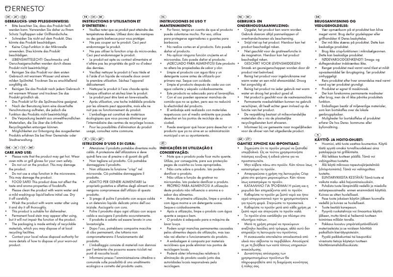 Page 1 de la notice Manuel utilisateur Ernesto HG00531A