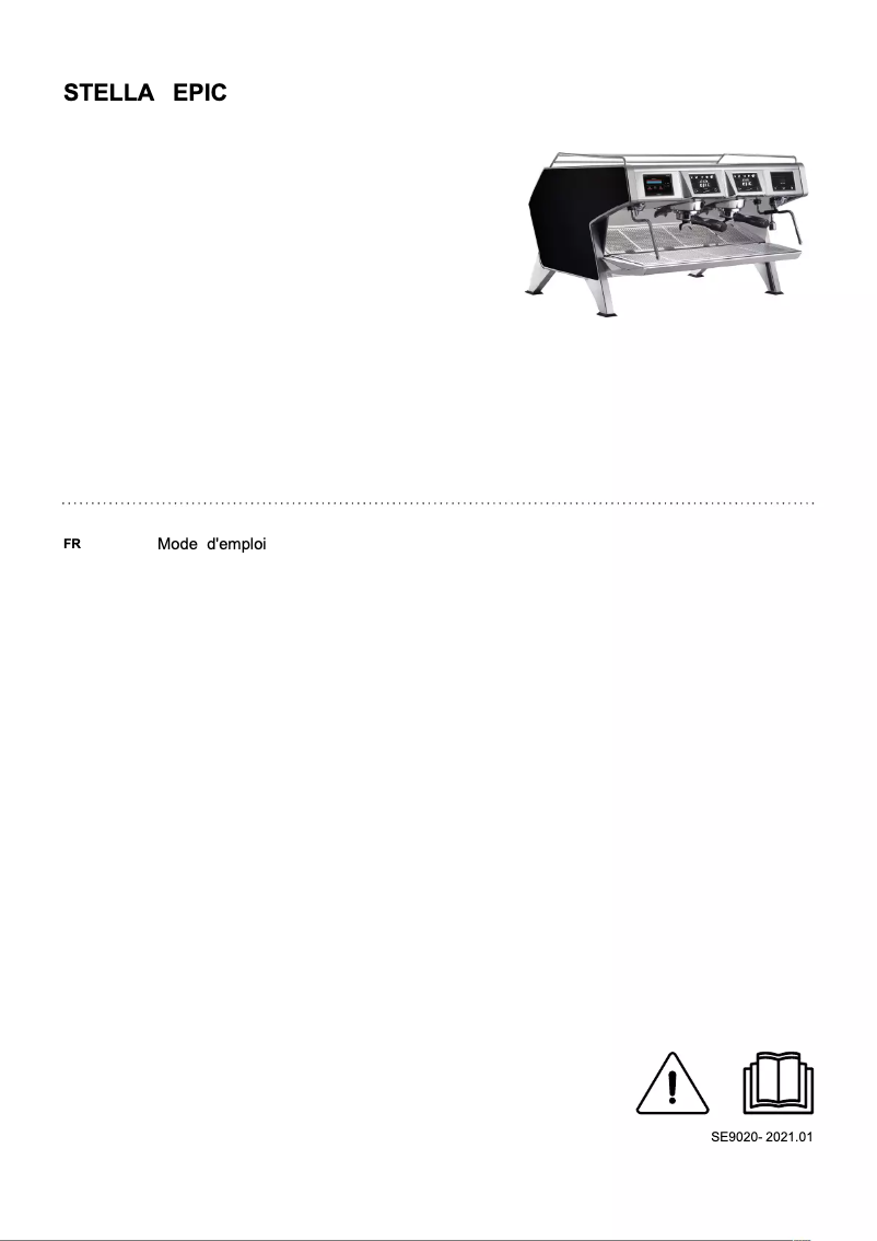 Page n°1 - Manuel utilisateur UNIC STELLA EPIC 2