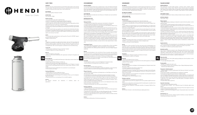 Page 1 de la notice Manuel utilisateur Hendi 198230