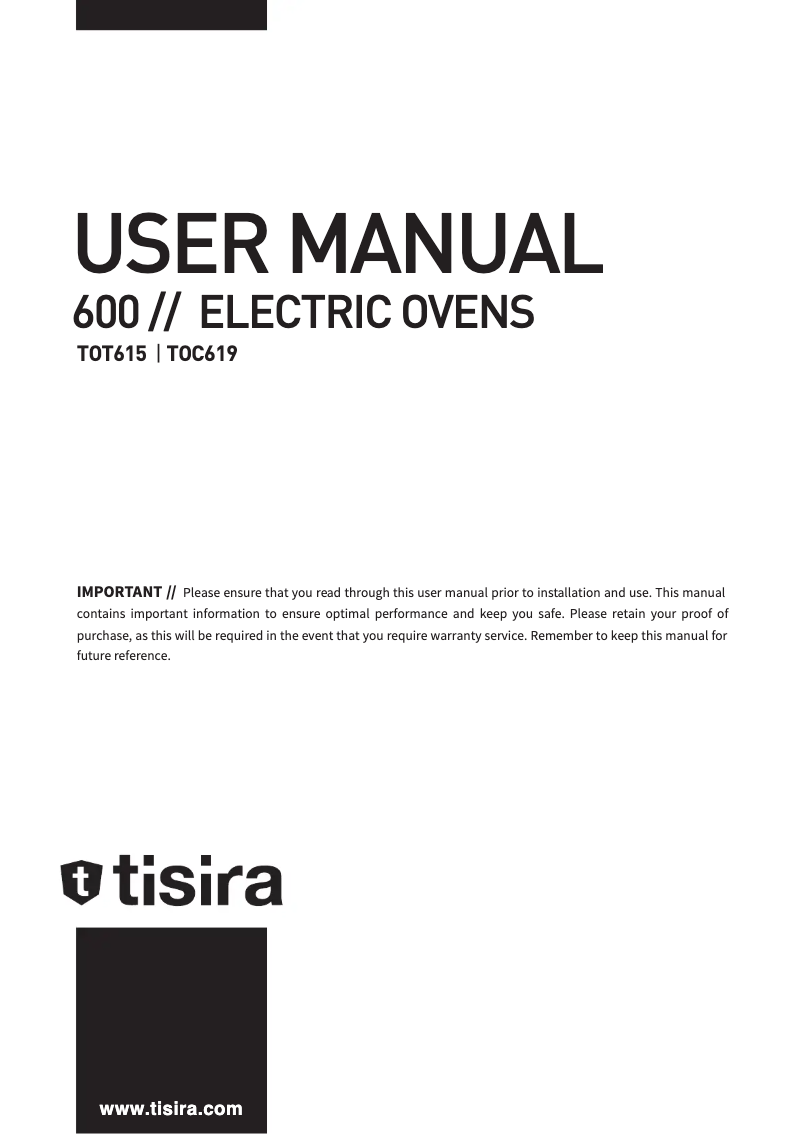 Page 1 de la notice Manuel utilisateur Tisira TOC619