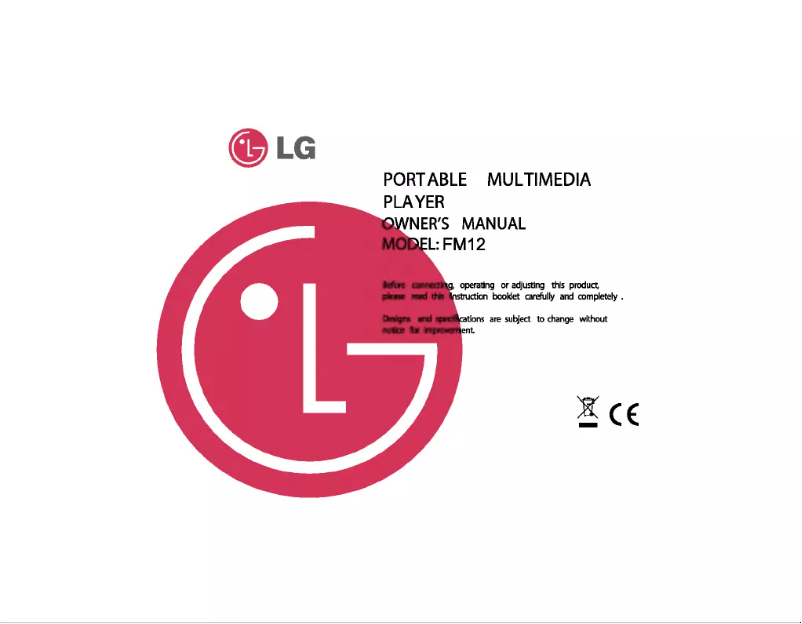 Image de la première page du manuel de l'appareil MF-FM12S1W