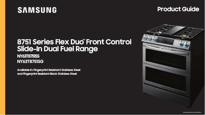 Page n°1 - Brochure Samsung NY63T8751SS