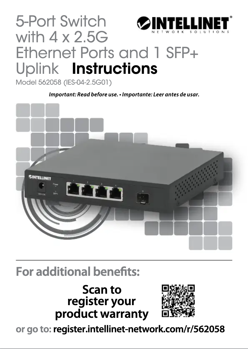 Page 1 de la notice Manuel utilisateur Intellinet 562058