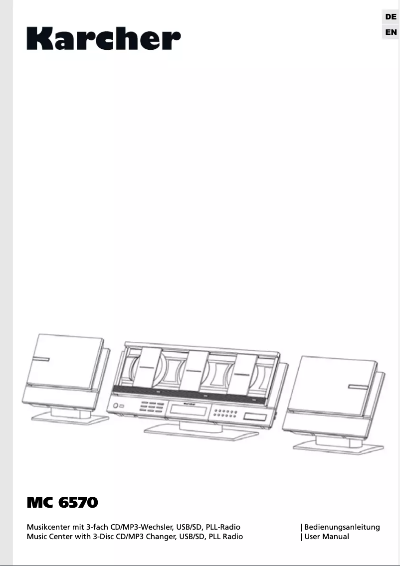 Page 1 de la notice Manuel utilisateur Karcher Audio MC 6570