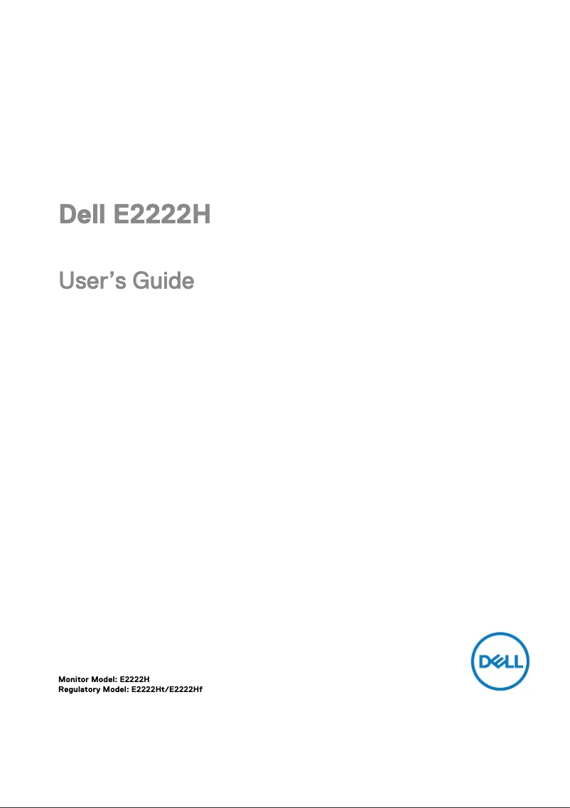 Page n°1 - Manuel utilisateur Dell E2222H