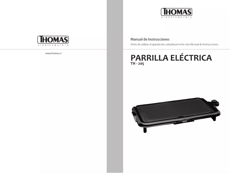 Image de la première page du manuel de l'appareil TH-205