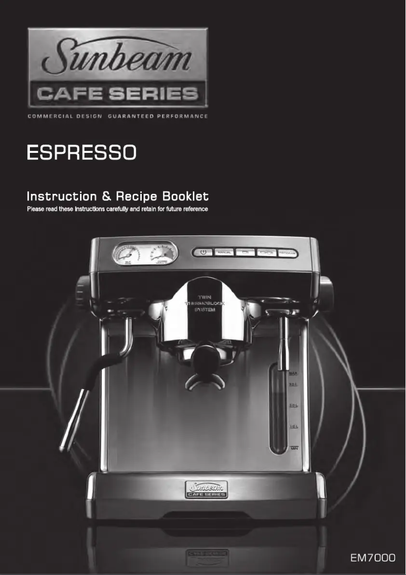 Page n°1 - Manuel utilisateur Sunbeam Cafe Series EM7000