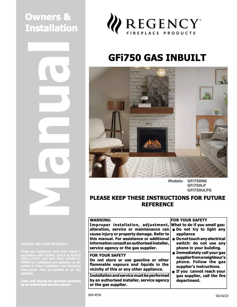 Image de la première page du manuel de l'appareil Greenfire GFi750