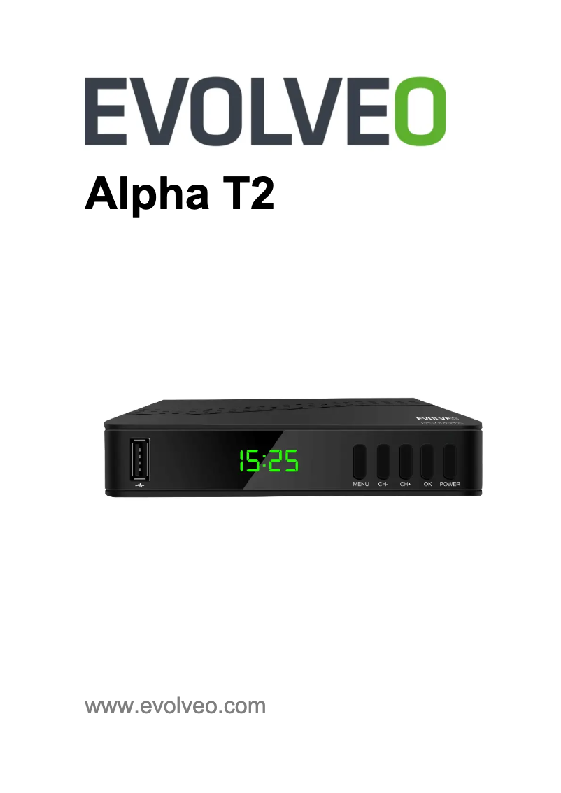 Image de la première page du manuel de l'appareil Alpha T2