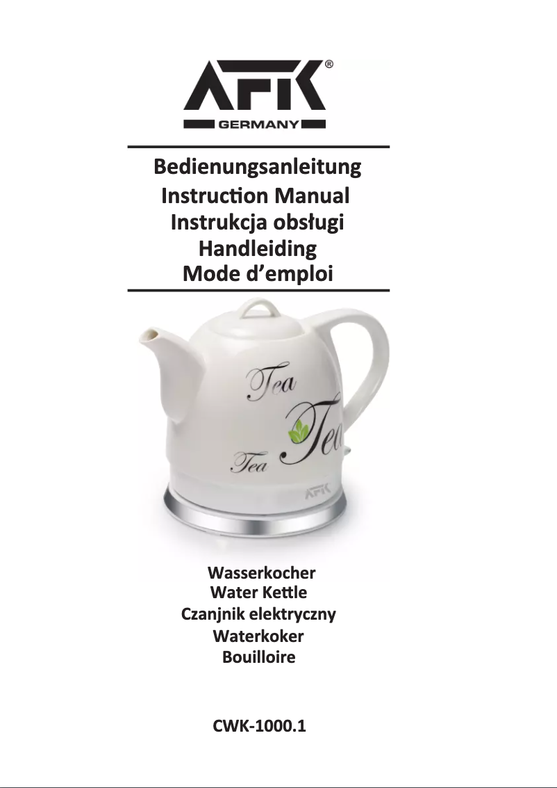 Página 1 del manual Manual de usuario AFK CWK-1000.1