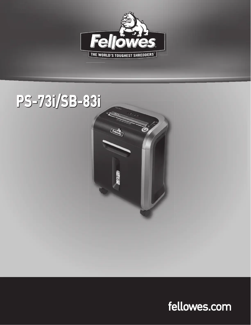 Page 1 de la notice Manuel utilisateur Fellowes Intellishred SB-83i