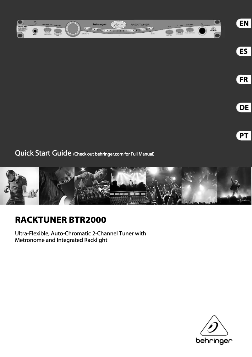 Image de la première page du manuel de l'appareil Racktuner BTR2000