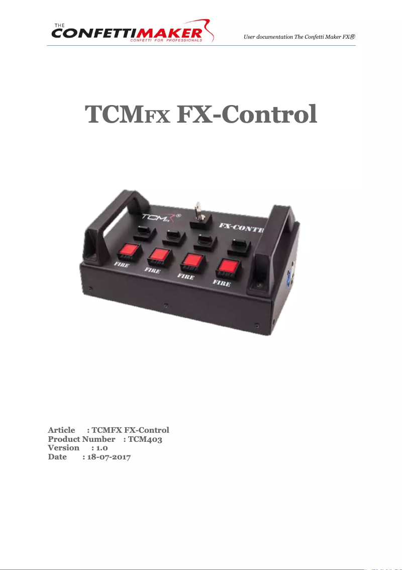 Página 1 del manual Manual de usuario TCM FX FX-Control