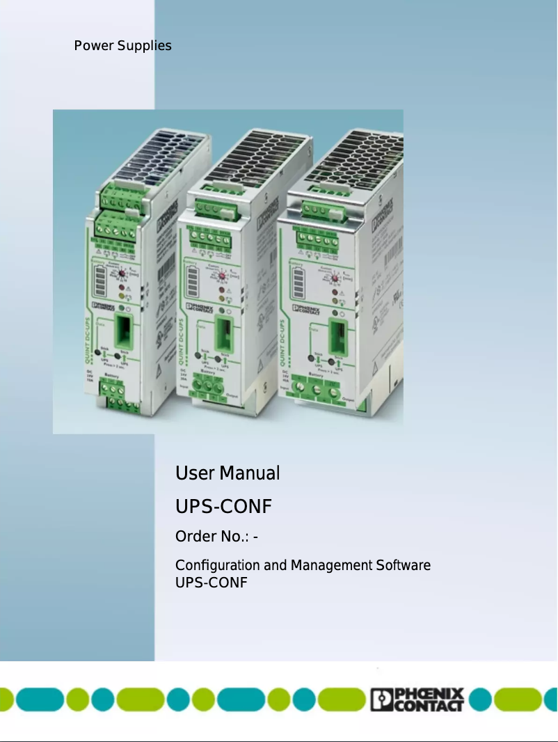 Page 1 de la notice Manuel utilisateur Phoenix UPS-BAT/LI-ION/24DC/120WH