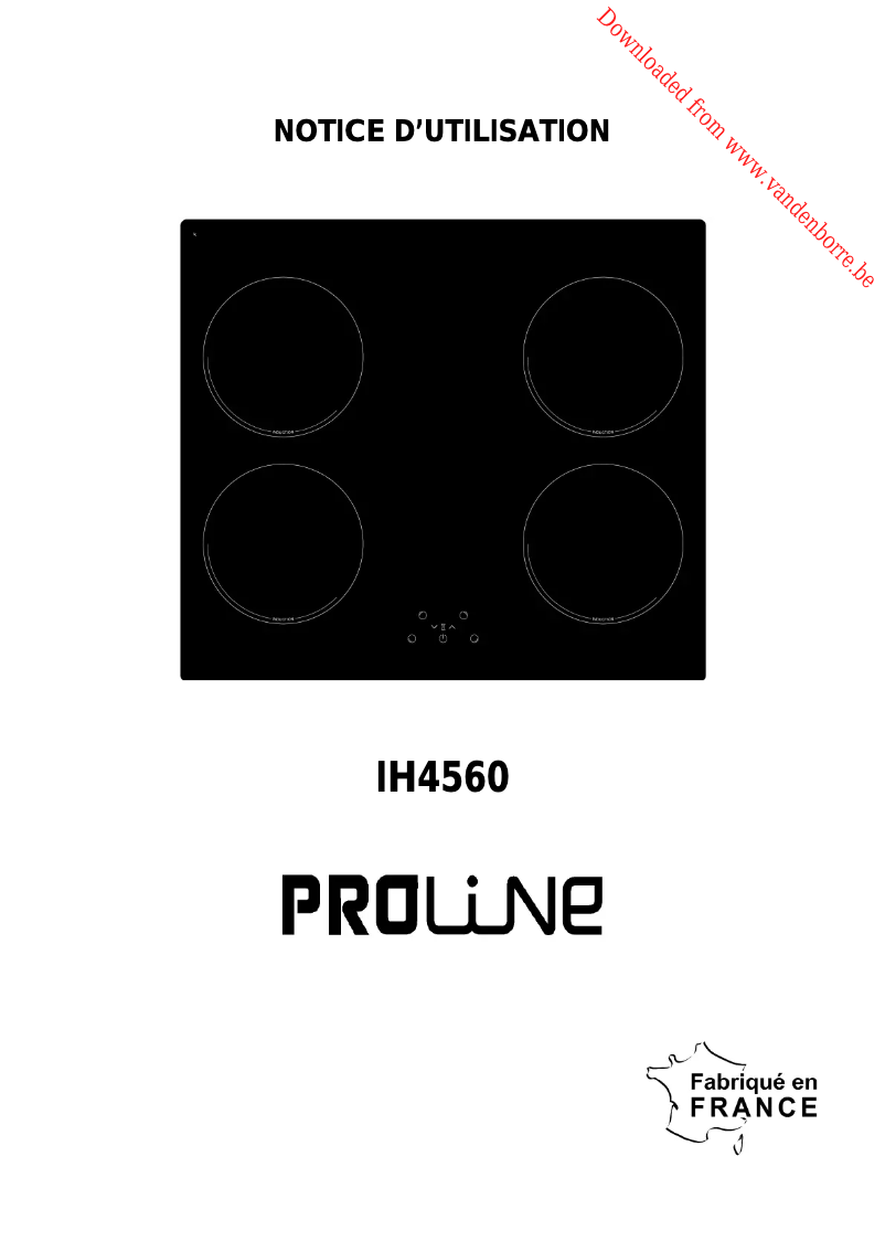 Image de la première page du manuel de l'appareil IH4560