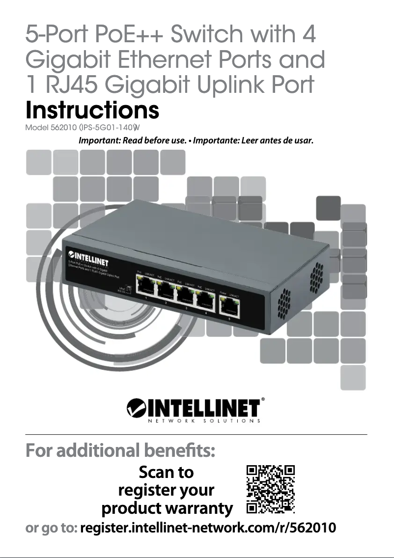 Page 1 de la notice Manuel utilisateur Intellinet 562010