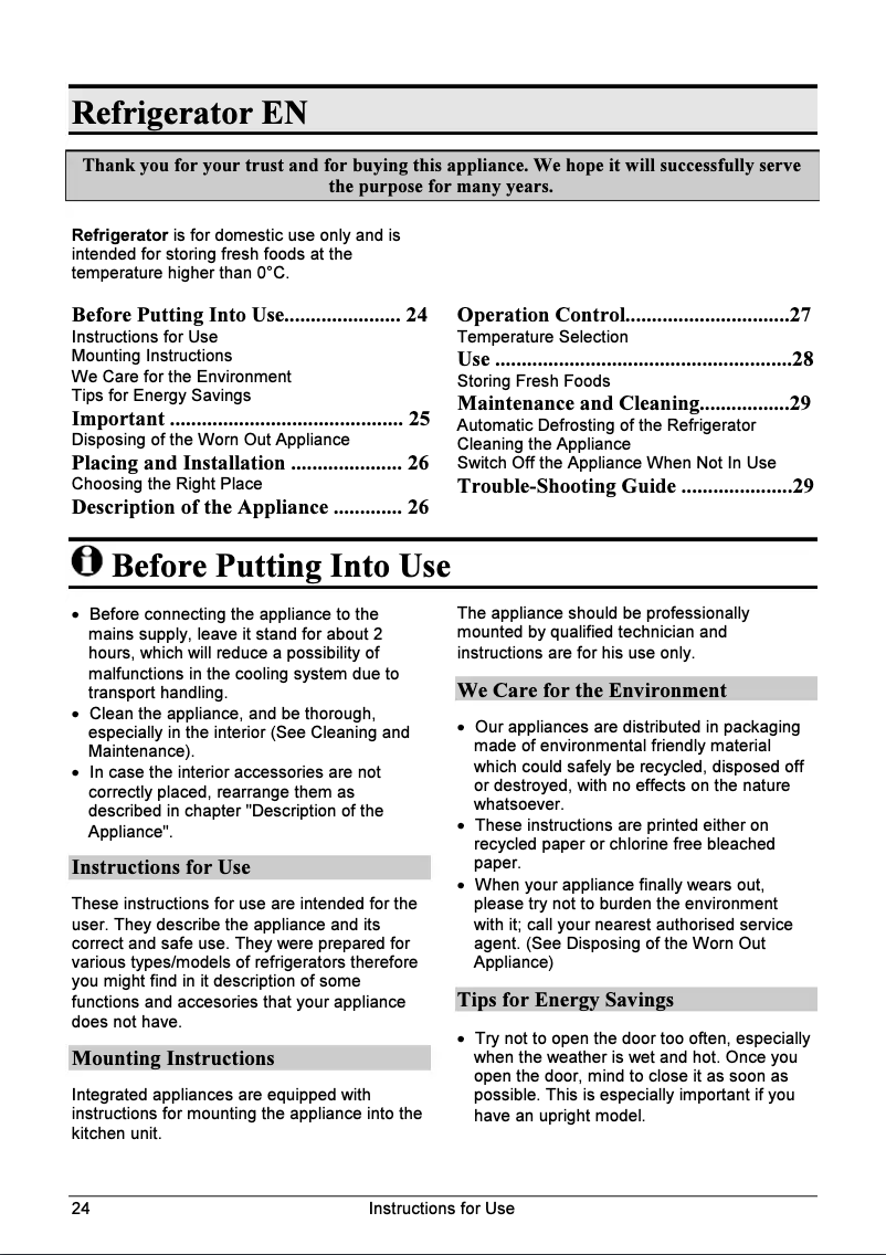 Page 1 de la notice Manuel utilisateur Smeg FL 102 A