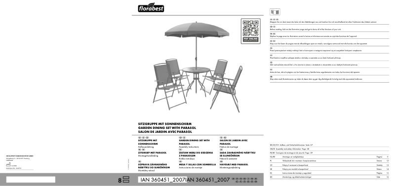 Page n°1 - Manuel utilisateur Florabest IAN 360451