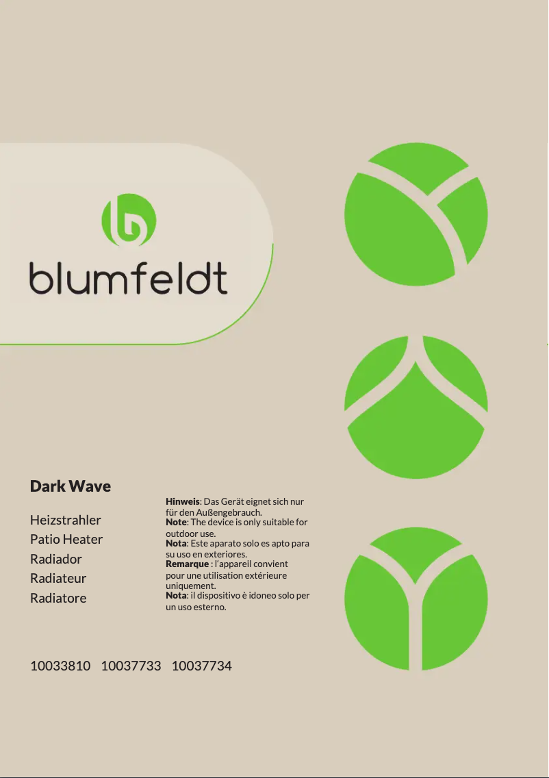 Page 1 de la notice Manuel utilisateur Blumfeldt Dark Wave