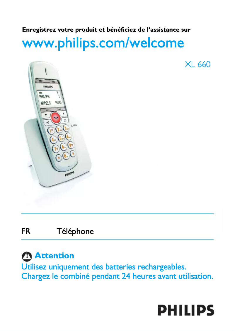 Page 1 of the manual User Manual Philips XL660