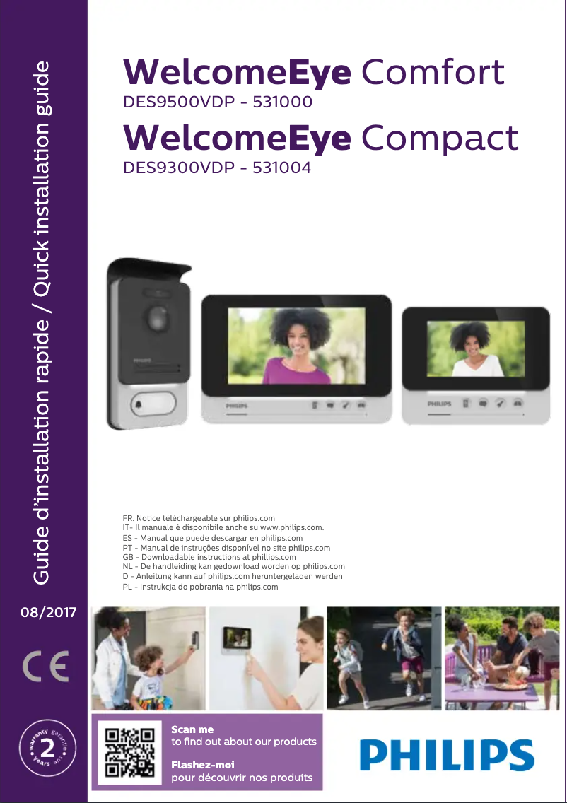 Page 1 de la notice Manuel utilisateur Philips Welcomeeye Comfort DES9500VDP