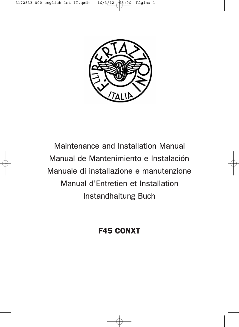 Page 1 de la notice Manuel utilisateur Bertazzoni F45 CON XT