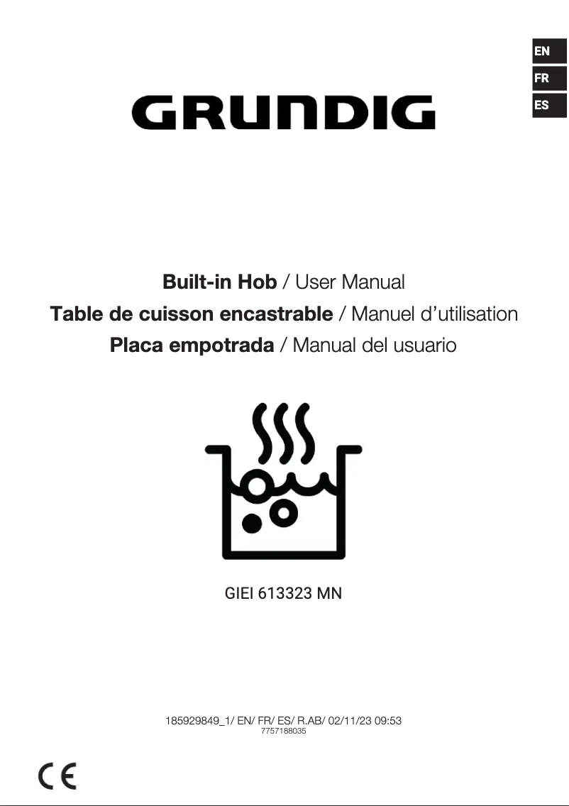 Page n°1 - Manuel utilisateur Grundig GIEI 613323 MN
