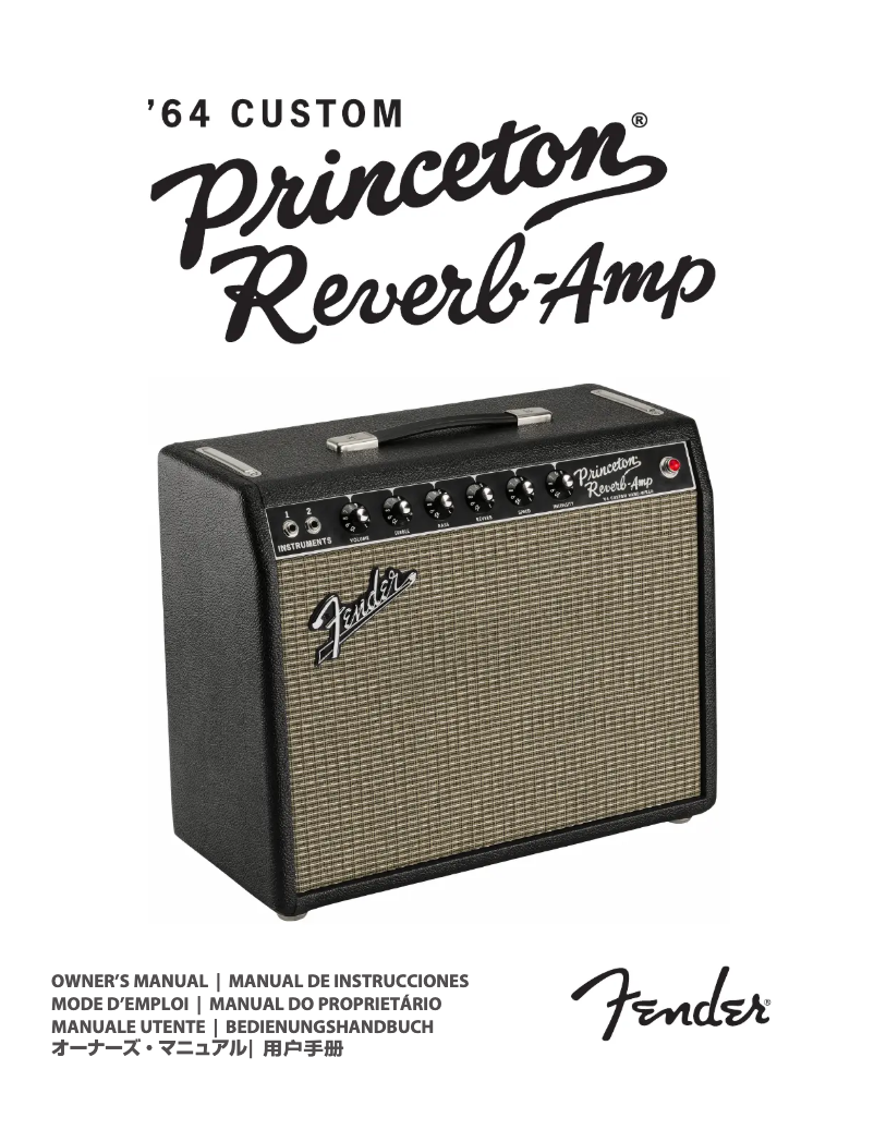 Image de la première page du manuel de l'appareil '64 Custom Princeton Reverb